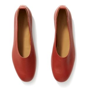 Everlane Red Leather Flats